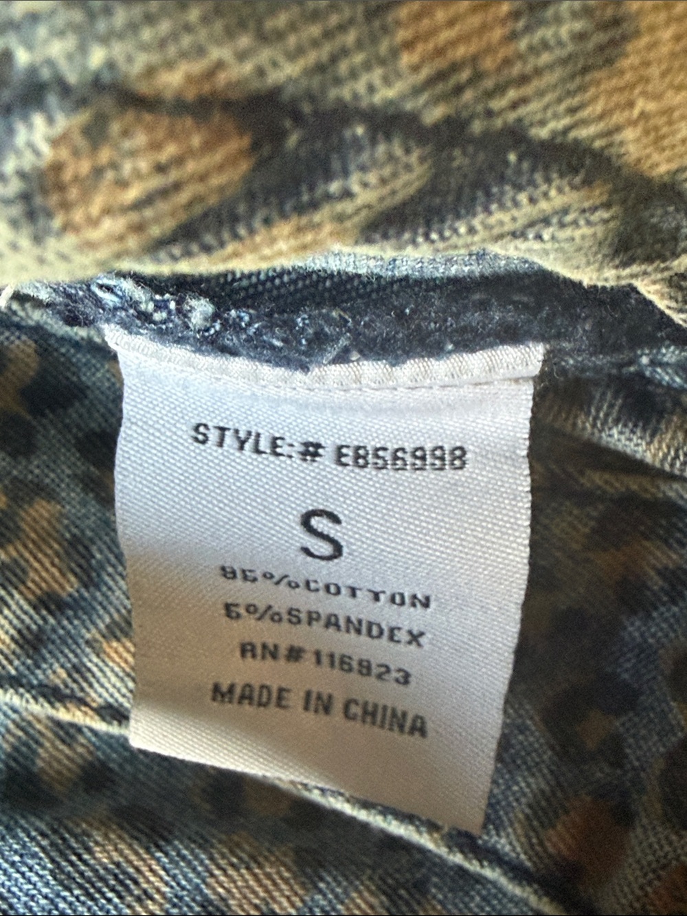 Easel Very Distressed Overall jumpsuit-jumper. Leopard blue jean.So cute. S EUC - Picture 8 of 8